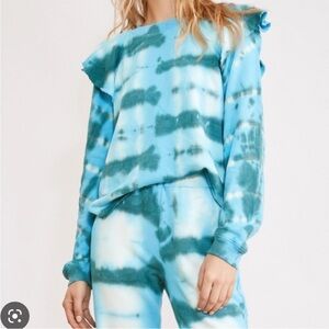 SOMETHING NAVY Blue Tie Dye Sweatshirt and Pants set